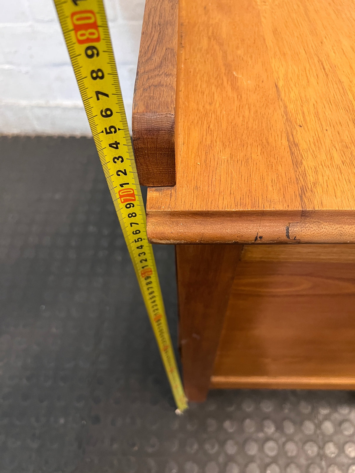 Classic Oak Chest of 3 Drawers with Metal Handles — Fair Used Condition – height measurement