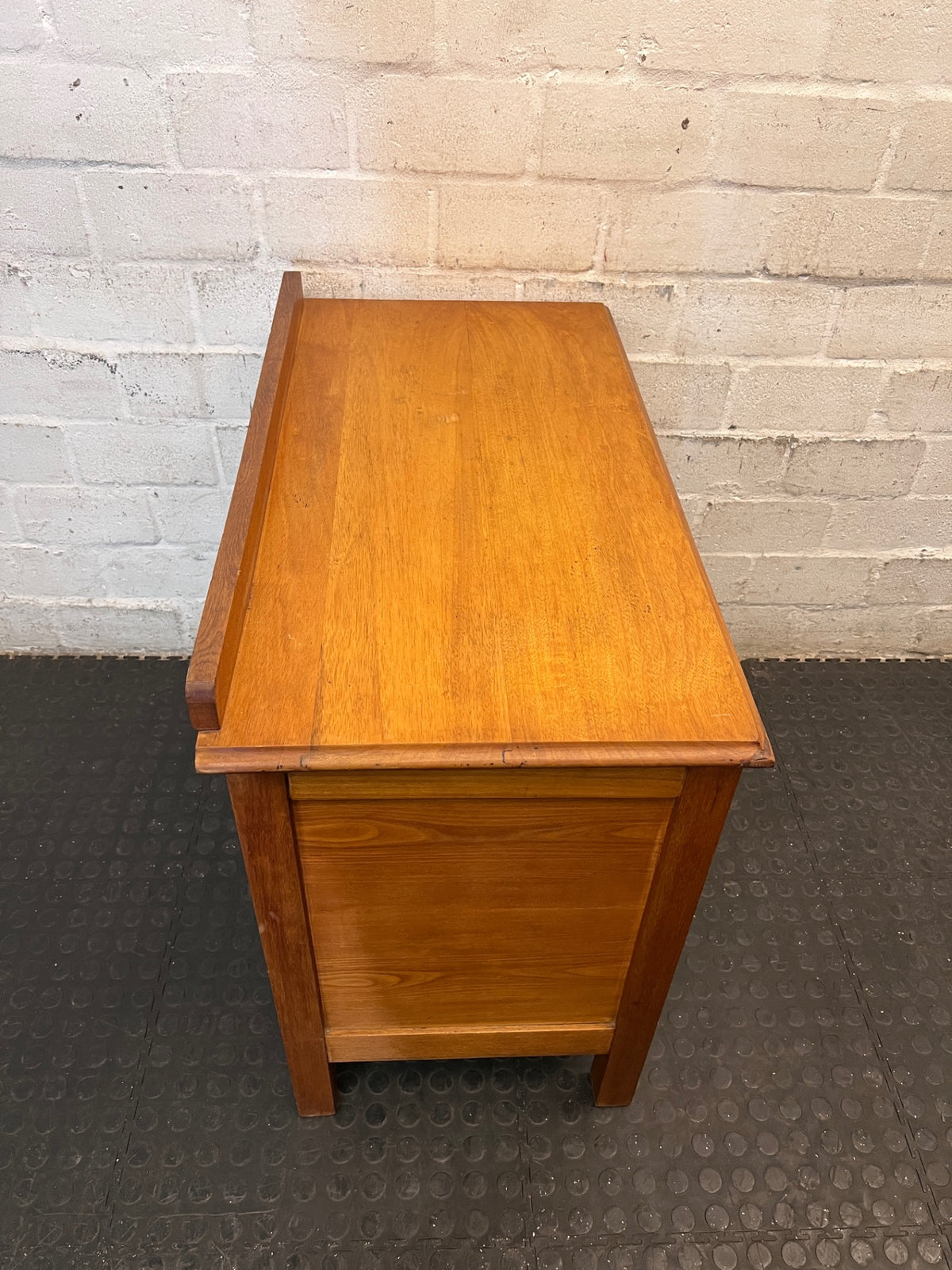 Classic Oak Chest of 3 Drawers with Metal Handles — Fair Used Condition – top view