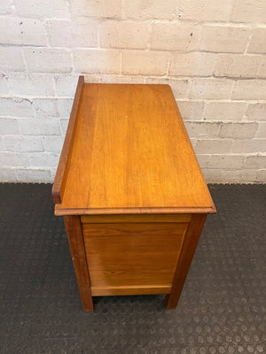 Classic Oak Chest of 3 Drawers with Metal Handles — Fair Used Condition – top view