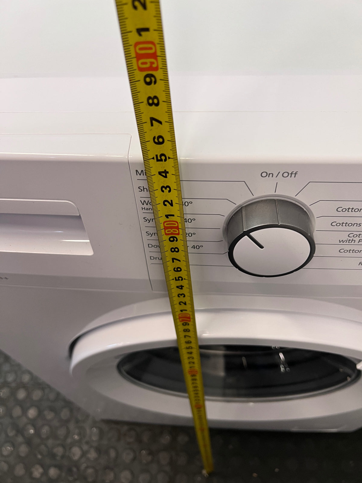 Defy 6kg White Front Loader Washing Machine — Good Working Order – height measurement