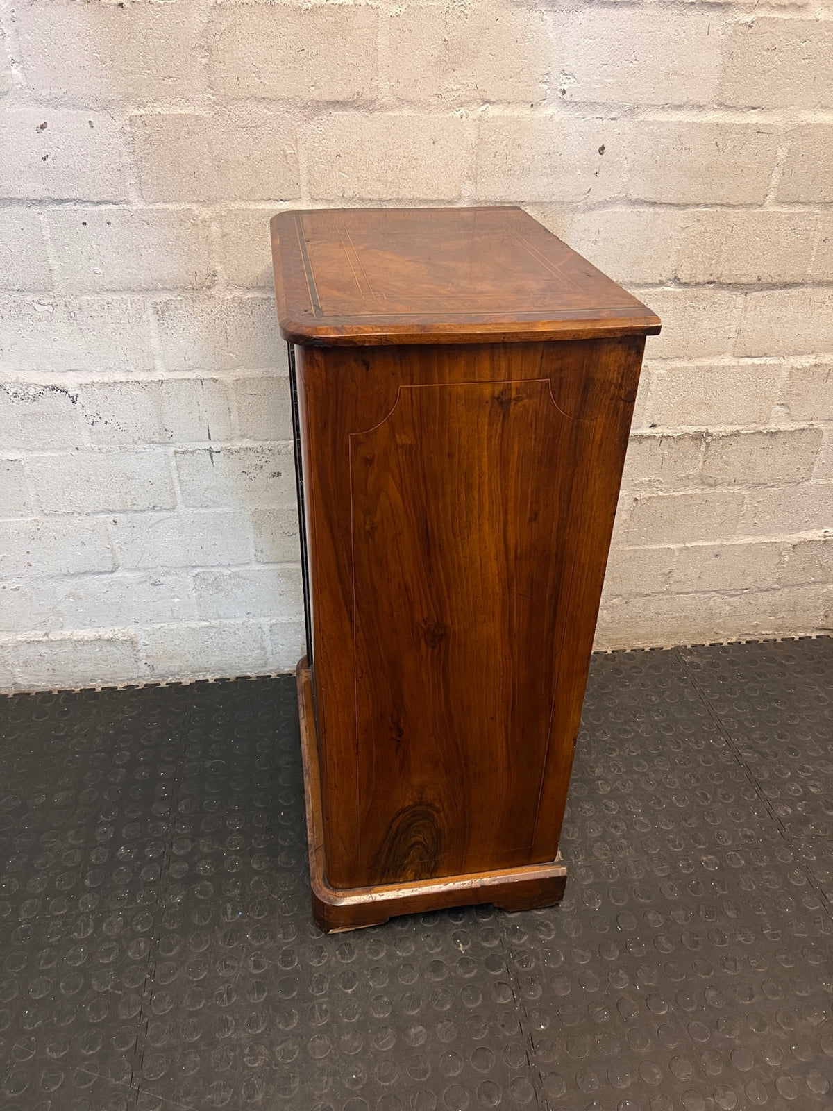 Vintage Style Wooden Glass-Front Display Cabinet — Well Used Condition – condition detail