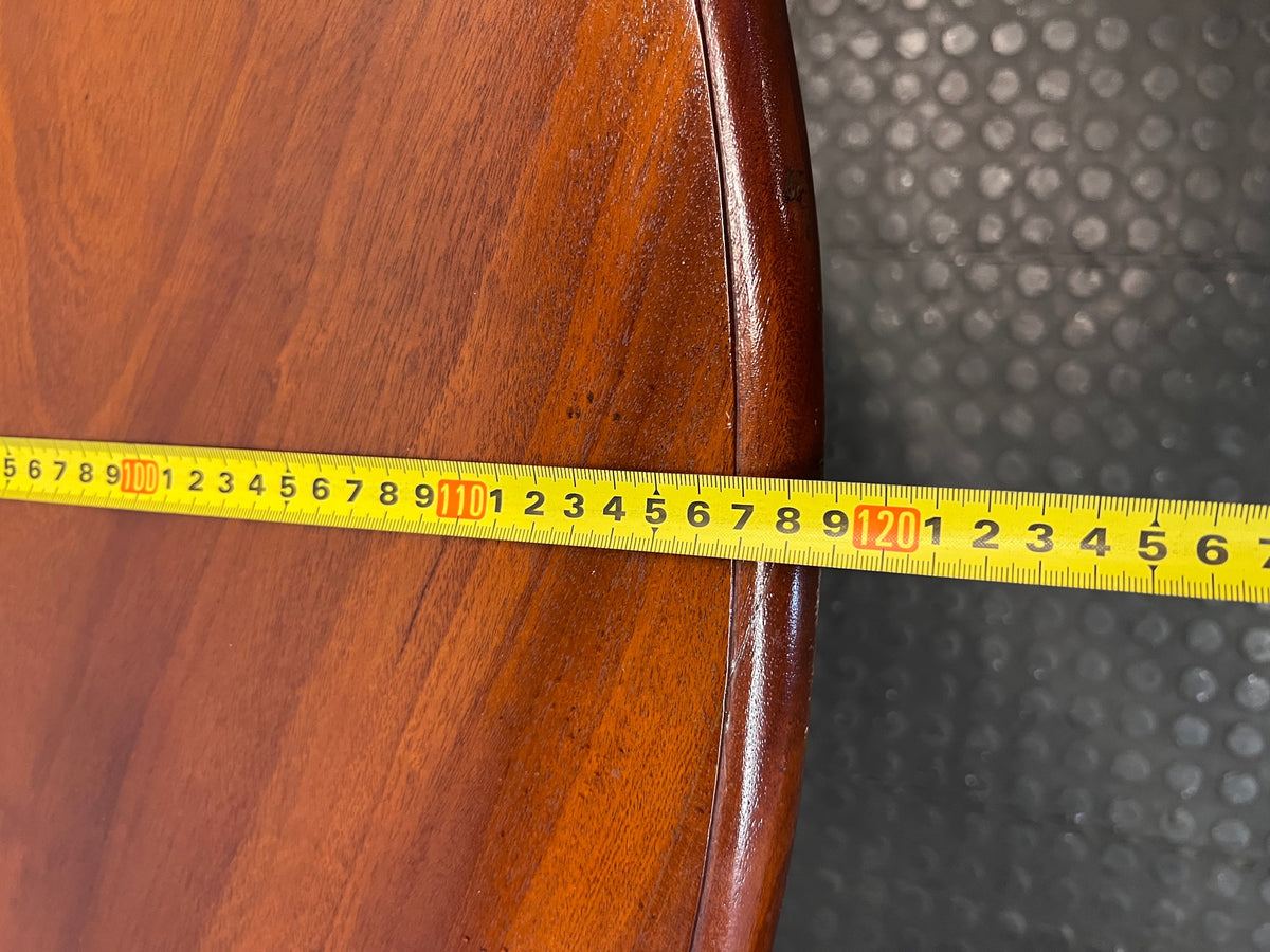 Antique Style Round Wood Pedestal Dining Table — Used; Fair Condition – width measurement
