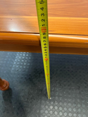 Oregon Pine Dining Table with Turned Legs — Fair Used Condition – height measurement