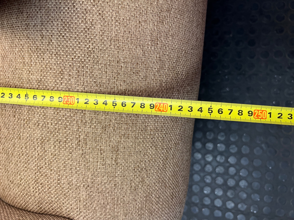 Sevens Brown Upholstered 2 Seater Couch with Scatter Cushions — Fair Used Condition – width measurement