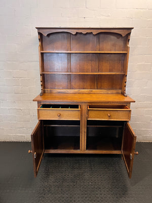 Harlequin Furniture Carved Wood Welsh Dresser — Good Condition – side view