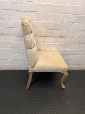 Tufted Upholstered Dining Chair with Cabriole Legs – top view