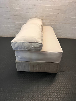 Upholstered Armless Day Bed with Back Cushions – back view