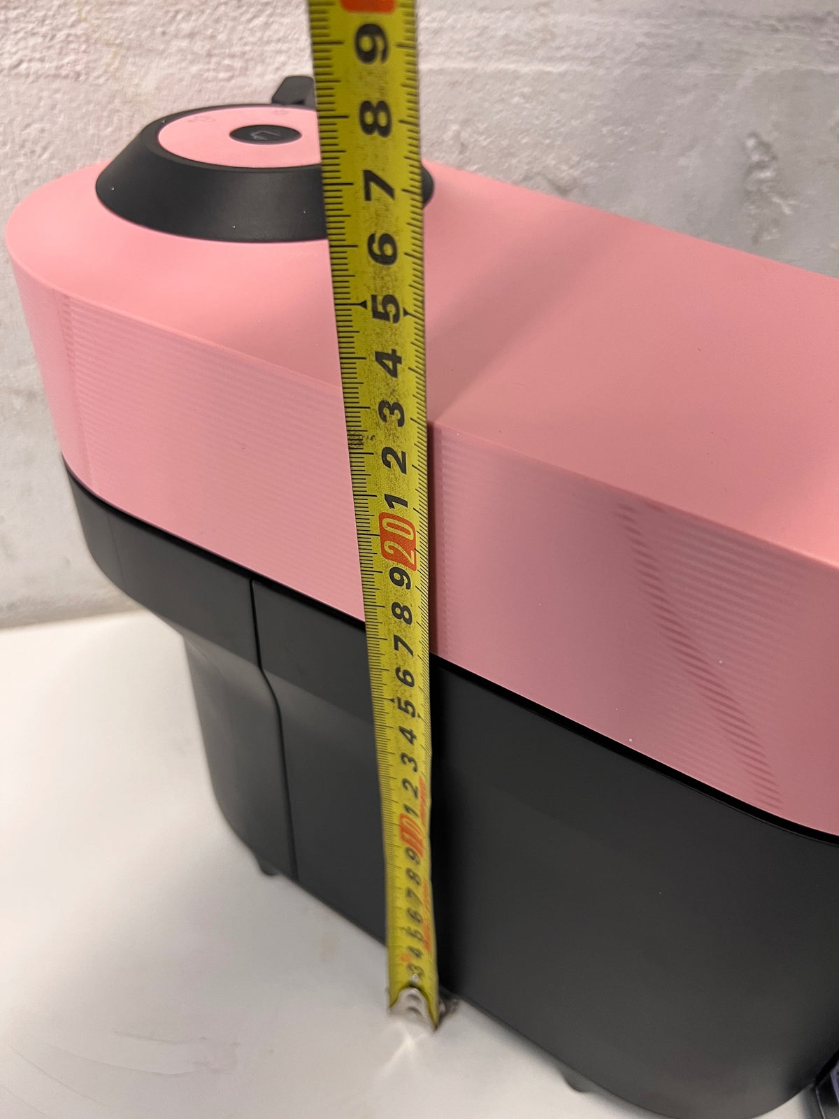 Pink and Black Compact Coffee Machine — Good Working Order – height measurement
