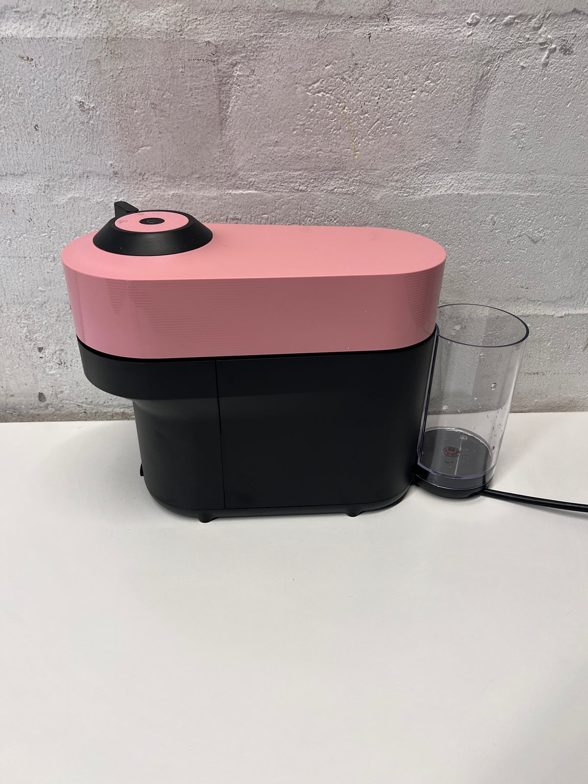 Pink and Black Compact Coffee Machine — Good Working Order – main front view