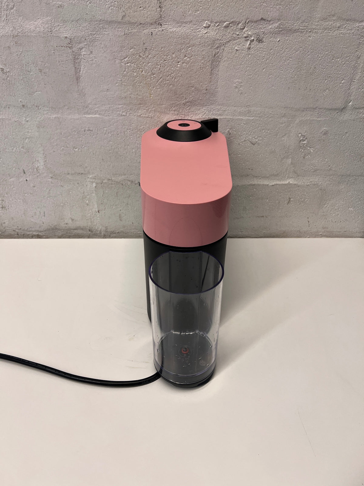 Pink and Black Compact Coffee Machine — Good Working Order – top view
