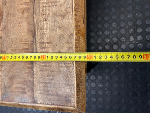 Rustic Textured Wooden Kist with Metal Hardware – depth measurement