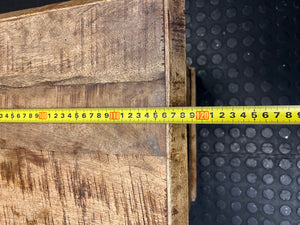 Rustic Textured Wooden Kist with Metal Hardware – width measurement