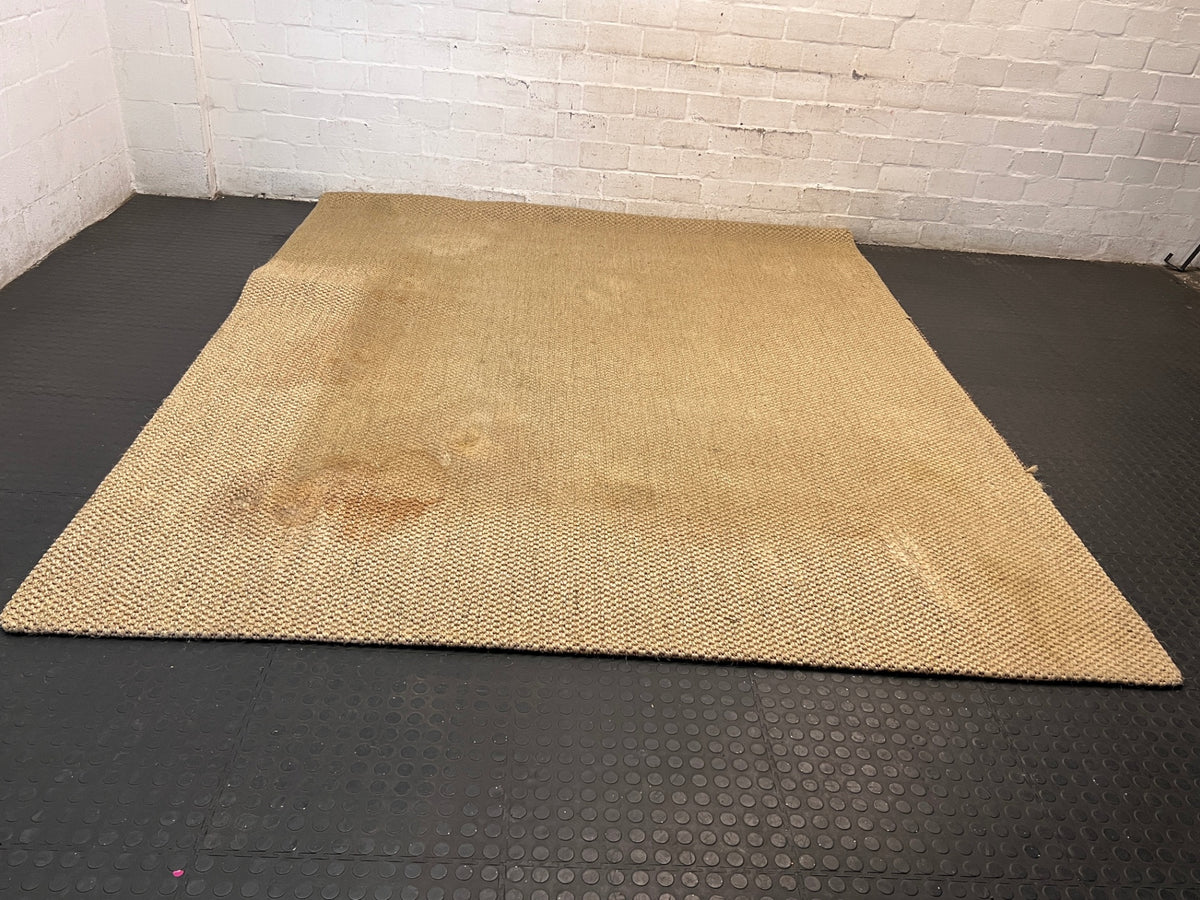 Natural Beige Woven Sisal Rug – back view