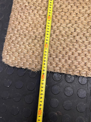 Natural Beige Woven Sisal Rug – depth measurement