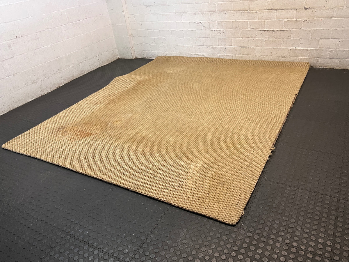 Natural Beige Woven Sisal Rug – side view
