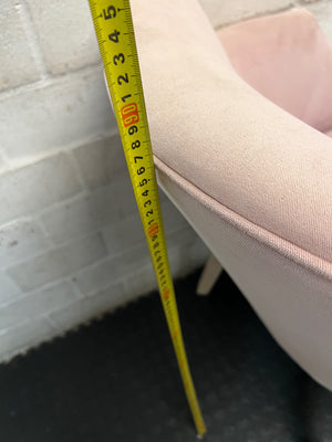Pink Velvet-Style Occasion Chair with Tapered Wooden Legs – height measurement