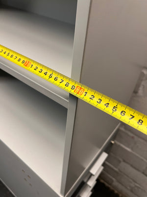 White and Grey Office Storage Unit with Drawers – width measurement
