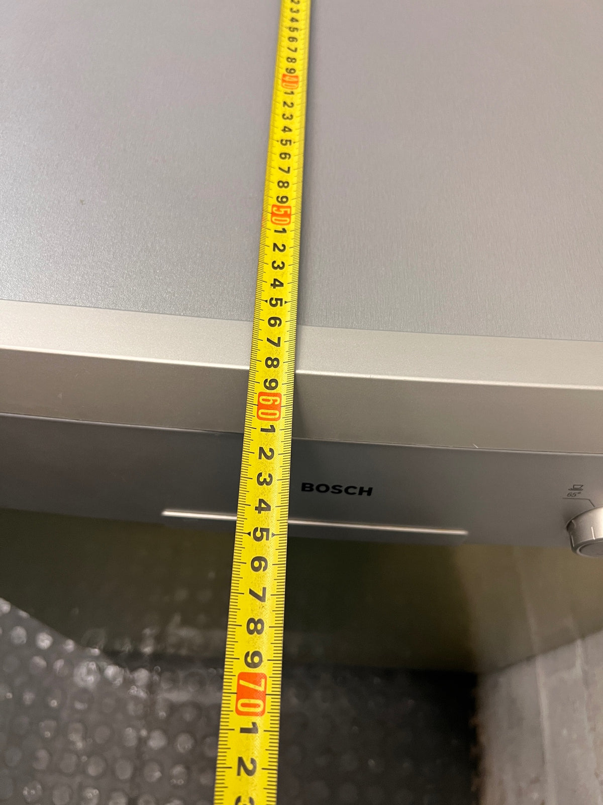 Bosch Serie 2 Silence Silver Dishwasher – height measurement
