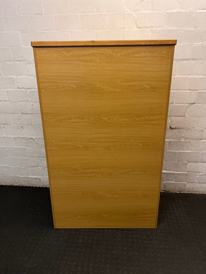 Two-Door Oak Colour Office Cupboard – back view