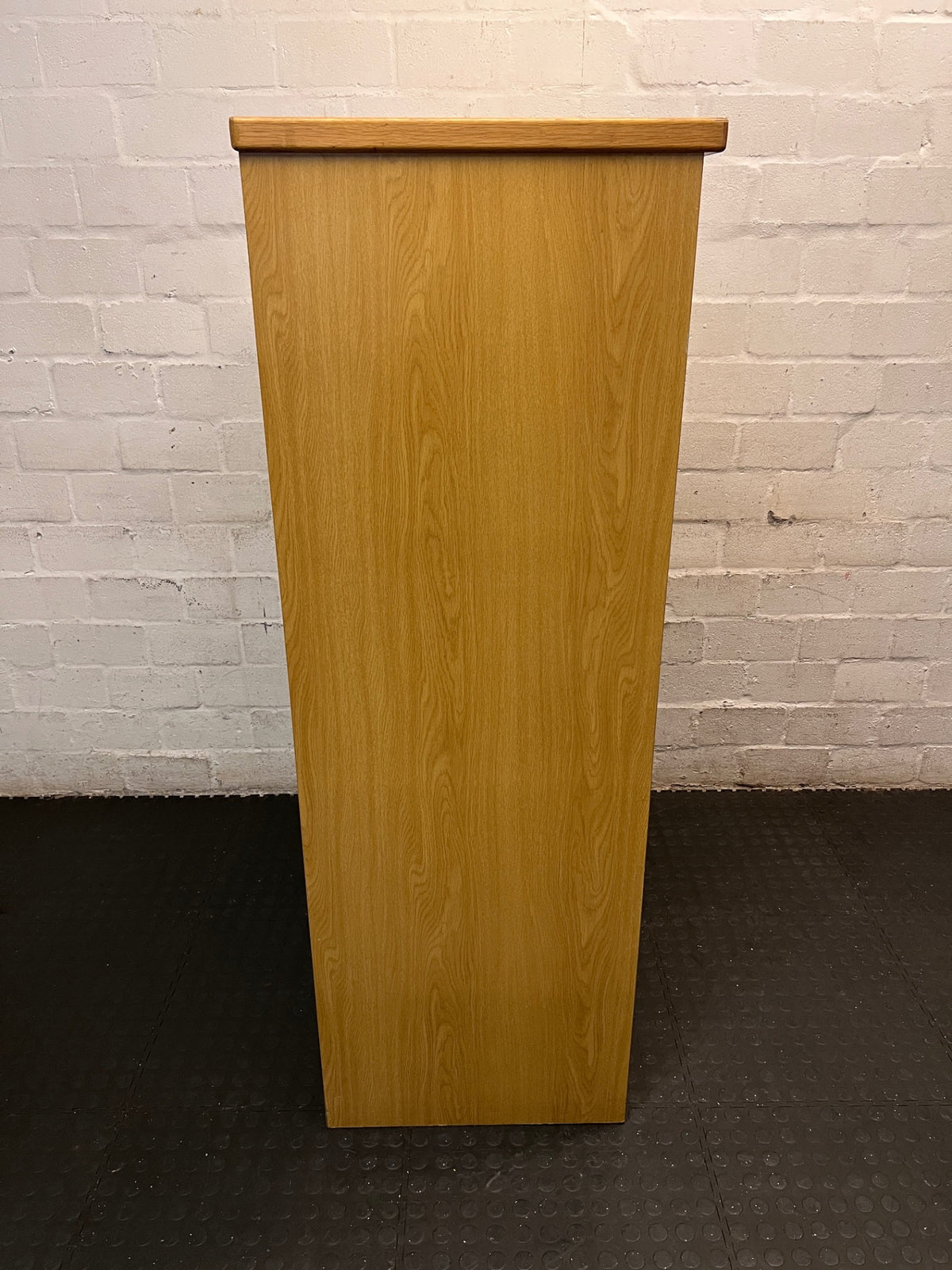 Two-Door Oak Colour Office Cupboard – top view