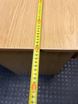 Light Wood-Look Office Desk with Two Drawers – width measurement