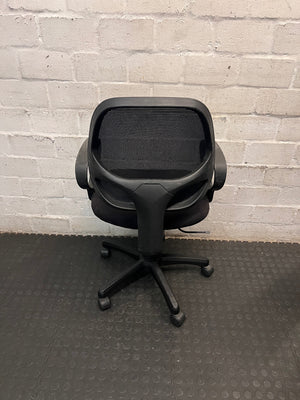 Black Mesh Back Swivel Office Chair – back view