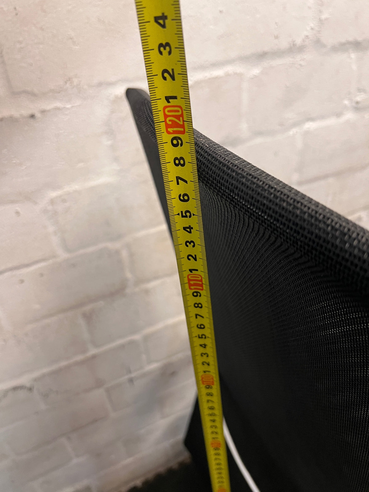 High-Back Mesh Office Chair with Swivel Base – height measurement