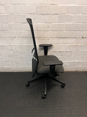 Black Mesh High-Back Office Chair – back view