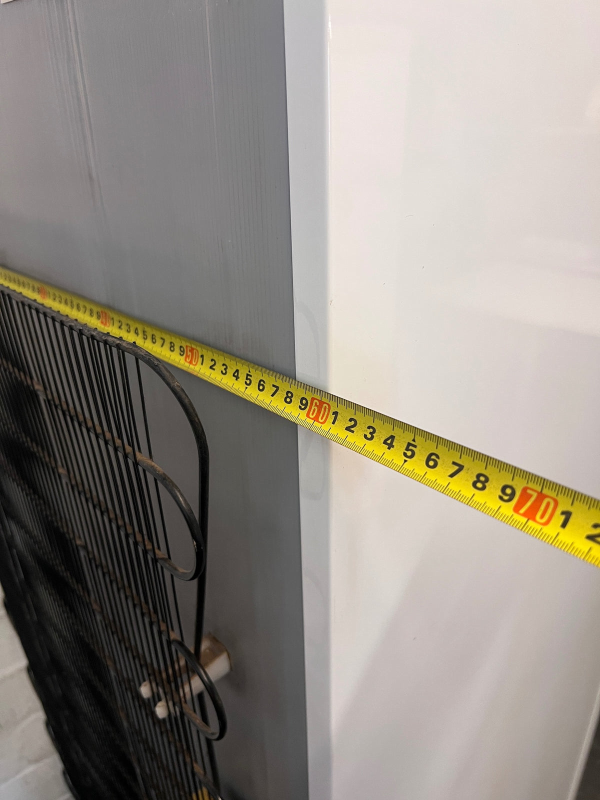 Whirlpool White Upright Freezer – depth measurement