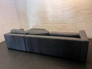 Sofaworx Grey Fabric L-Shape Couch – condition detail