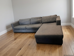 Sofaworx Grey Fabric L-Shape Couch – styled product image