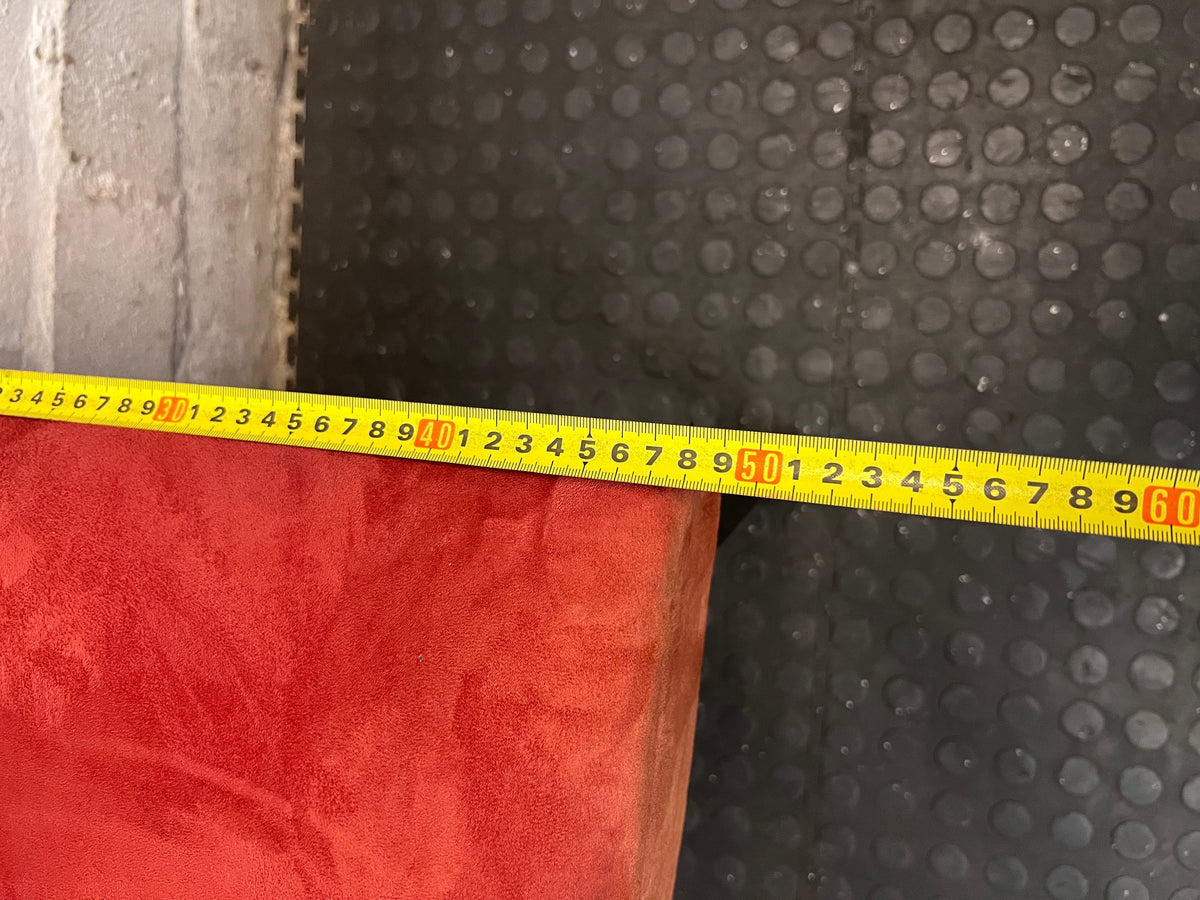 Dark Wood Dining Chair with Red Upholstery – width measurement