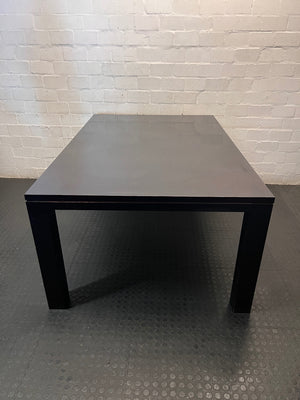 Dark Stained Oak Veneer Dining Table — Collection Damage – top view