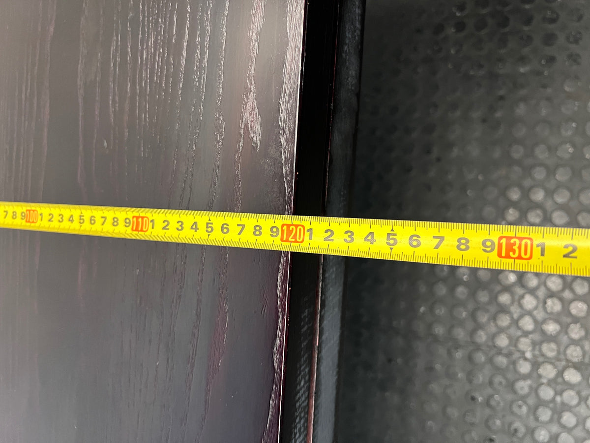 Dark Stained Oak Veneer Dining Table — Collection Damage – width measurement