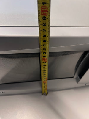 LG Silver Countertop Microwave with Manual Dials — Working but Plate Does Not Rotate – height measurement