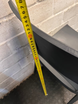 Modern Grey Moulded Plastic Dining or Visitor Chair – height measurement