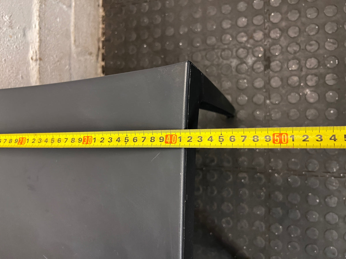 Modern Grey Moulded Plastic Dining or Visitor Chair – width measurement