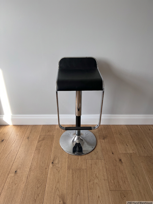 Contemporary Chrome and Black Bar Stool – styled product image