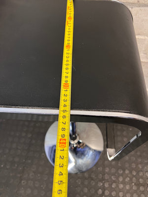 Contemporary Chrome and Black Bar Stool – width measurement