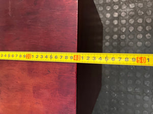 Dark Brown Wood Bedside Table with Glass Shelf – width measurement