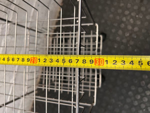 Three-Tier Silver Metal Wire Utility Trolley – depth measurement