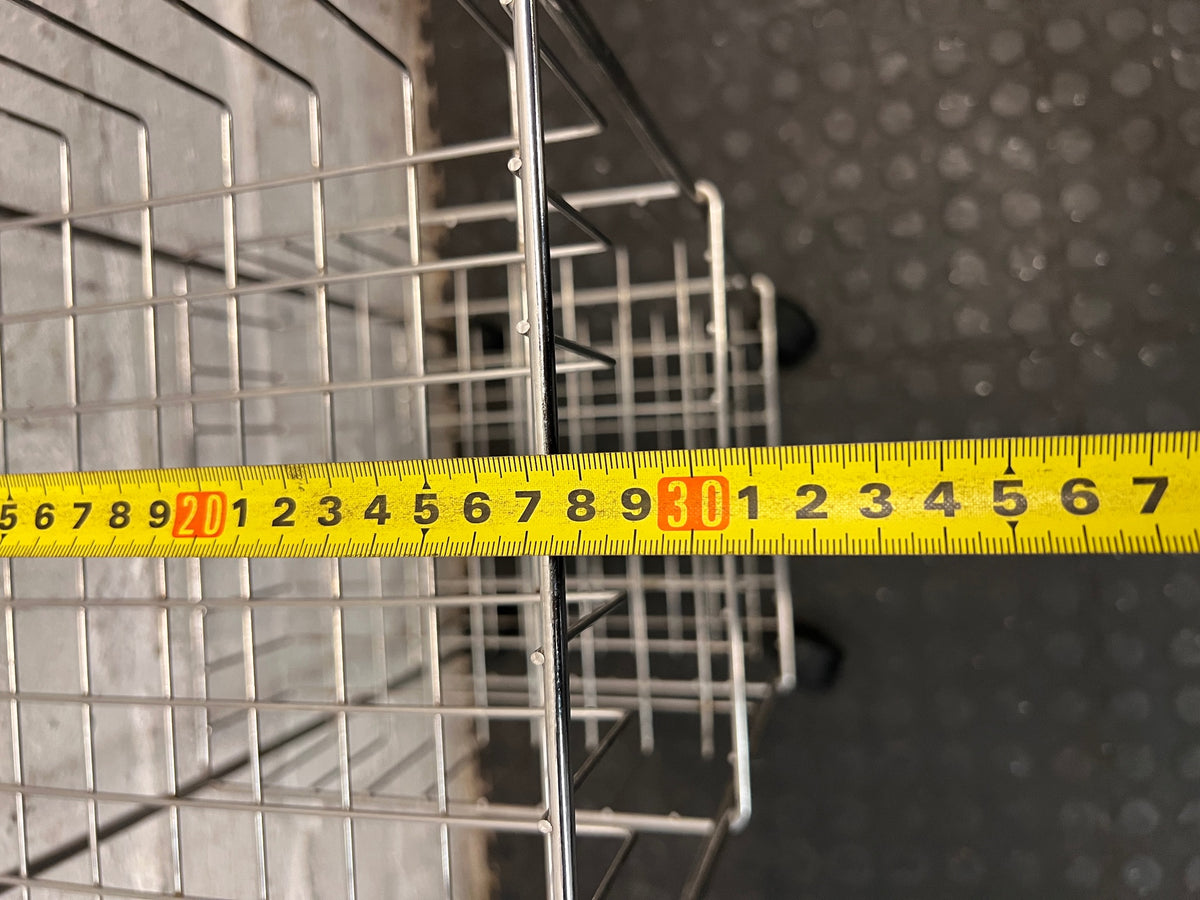 Three-Tier Silver Metal Wire Utility Trolley – width measurement