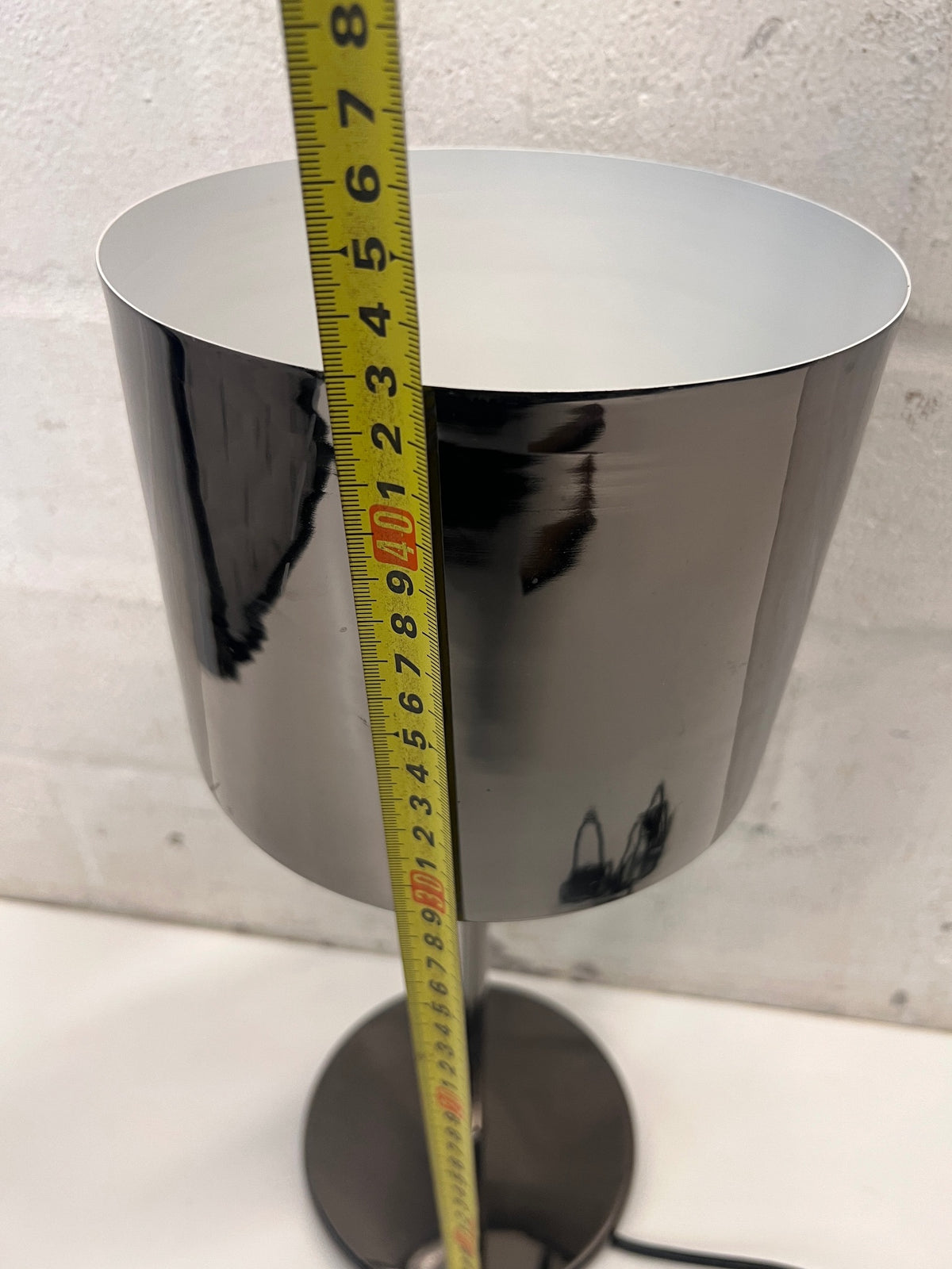 Modern Metallic Purple Table Lamp – height measurement