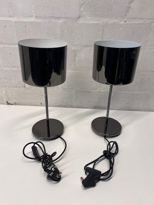 Modern Metallic Purple Table Lamp – side view