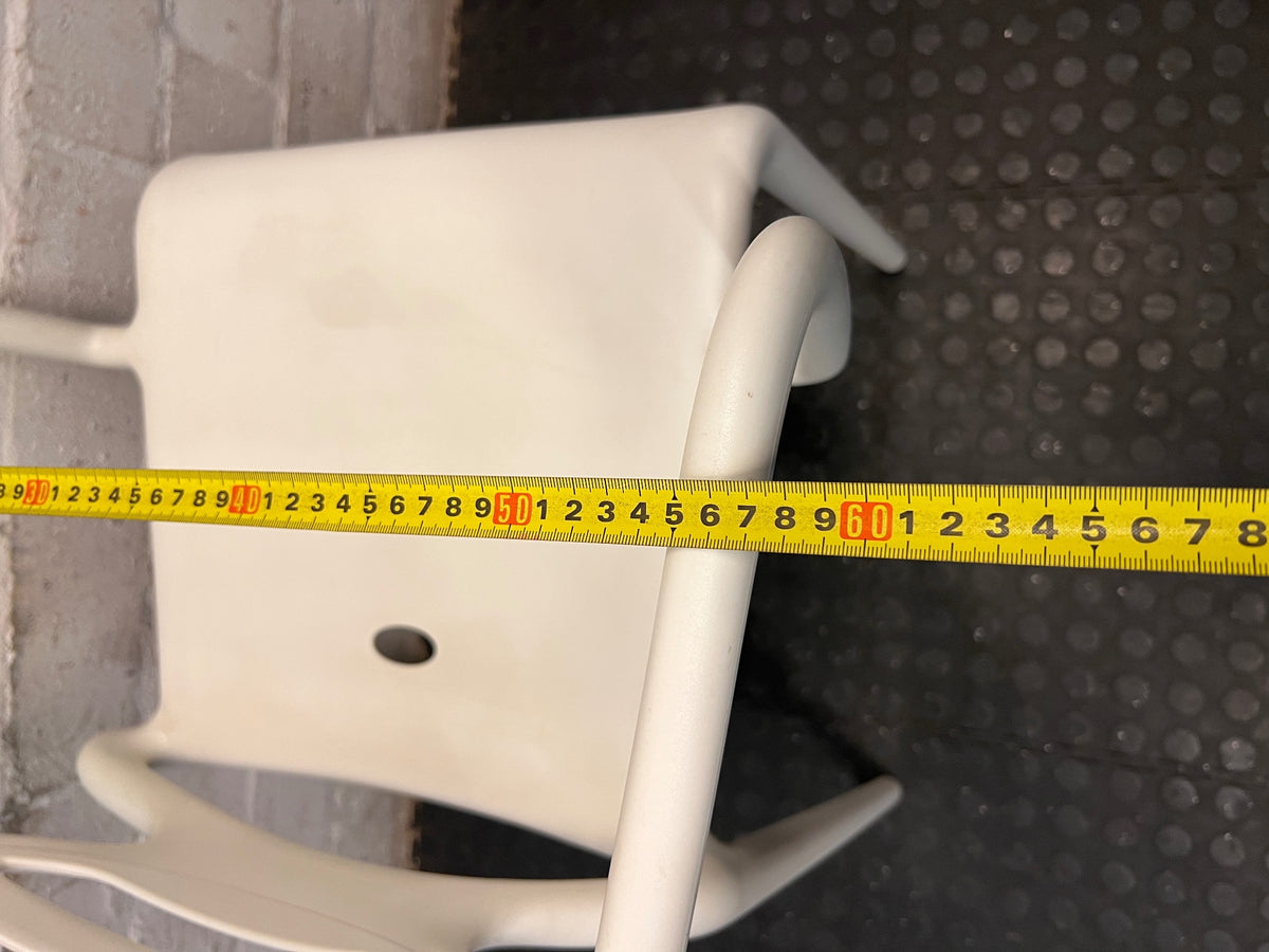Modern Slatted Back Plastic Outdoor Chair – width measurement