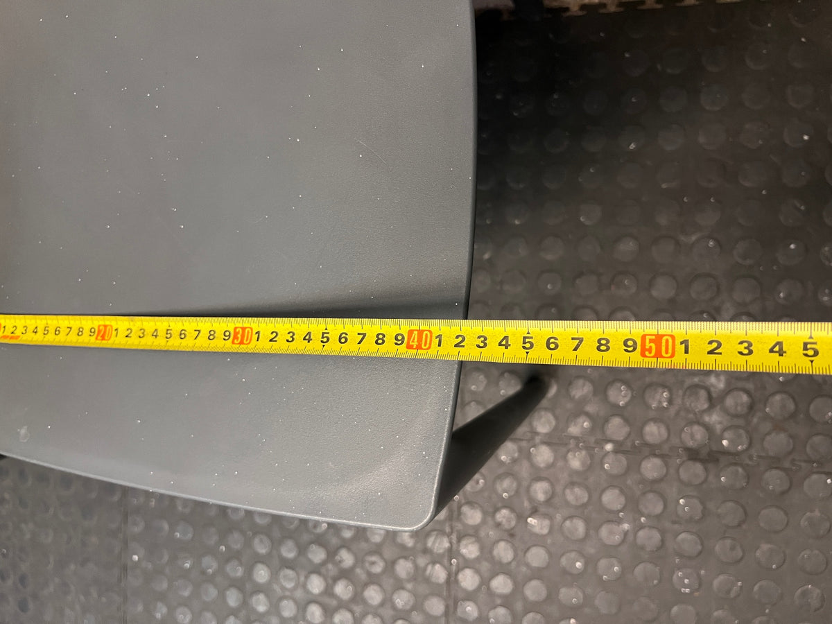 Modern Grey Molded Plastic Dining Chair – depth measurement