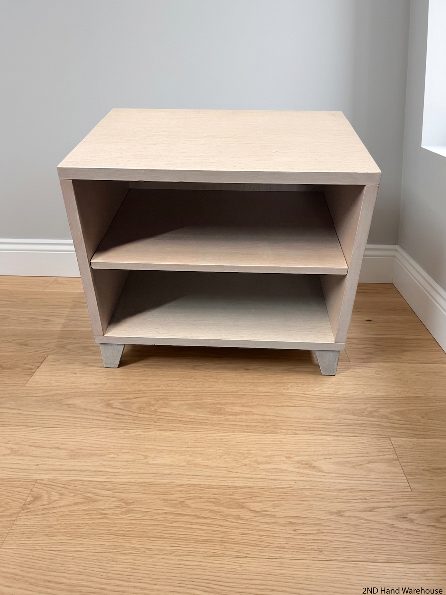 Modern Open Shelf Bedside Table – styled product image