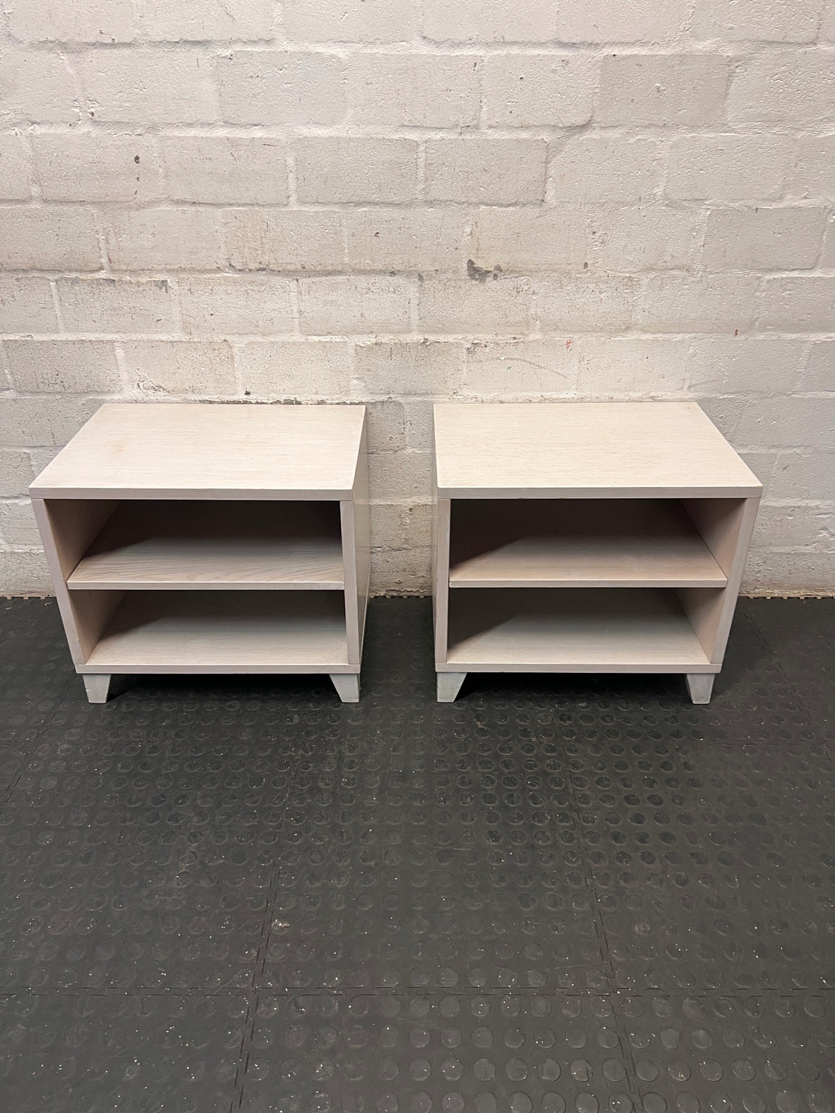 Modern Open Shelf Bedside Table – top view