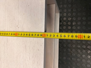 Modern Open Shelf Bedside Table – width measurement