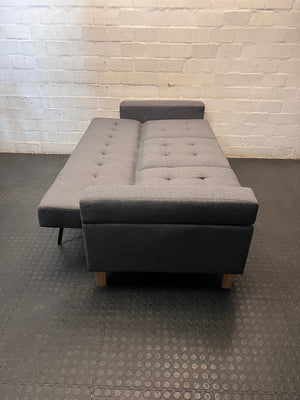 Decofurn Grey Fabric 3 Seater Sleeper Couch – condition detail